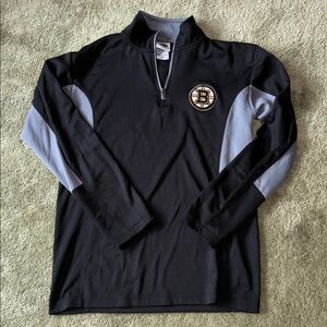 NHL Black and Gray Zip Pullover